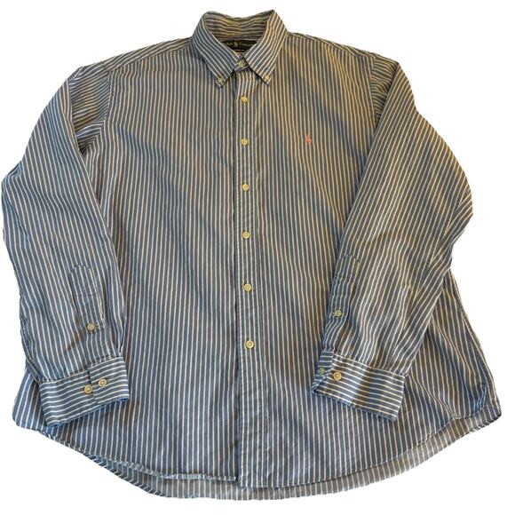 Polo Ralph Lauren Men’s Custom Fit Long Sleeve Button Down Shirt Striped Sz XL - Picture 6 of 12